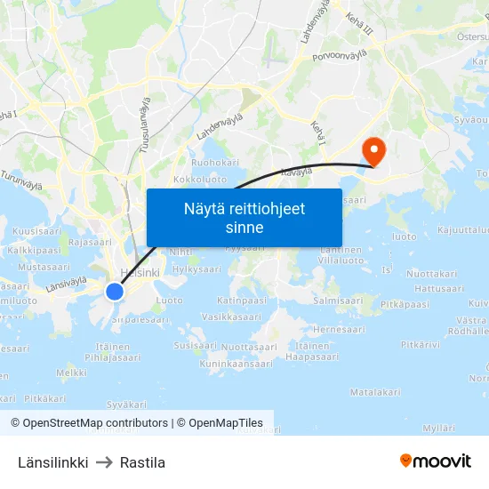 Länsilinkki to Rastila map