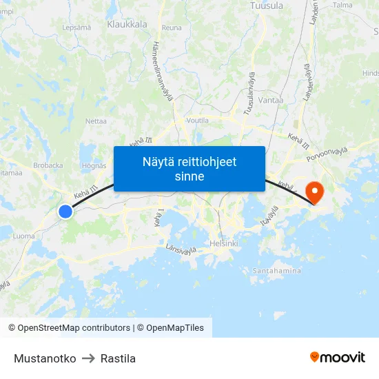 Mustanotko to Rastila map
