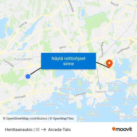 Henttaanaukio | 🏫🌳 to Arcada-Talo map