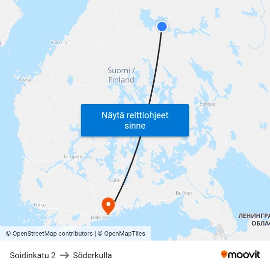 Soidinkatu 2 to Söderkulla map
