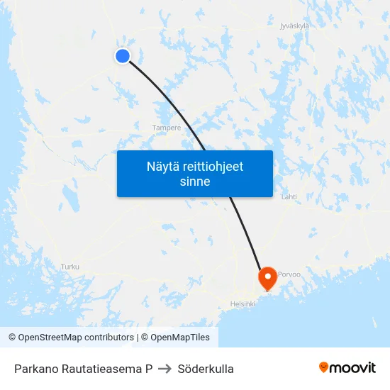 Parkano Rautatieasema P to Söderkulla map