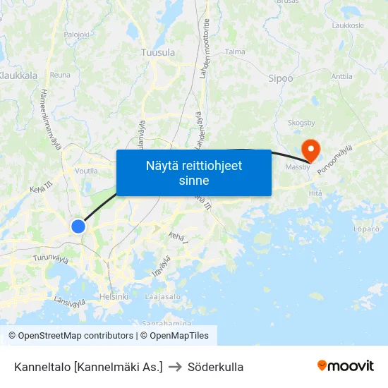 Kanneltalo [Kannelmäki As.] to Söderkulla map
