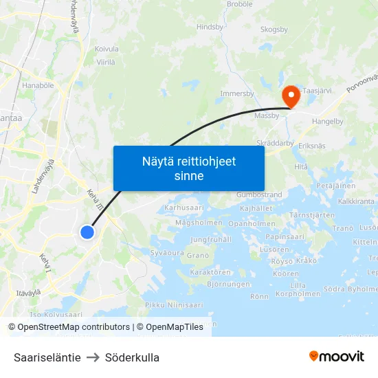 Saariseläntie to Söderkulla map