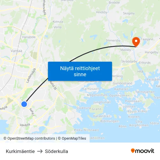 Kurkimäentie to Söderkulla map
