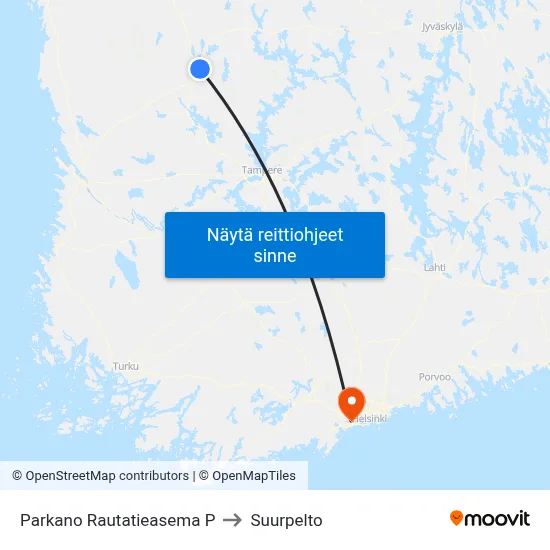 Parkano Rautatieasema P to Suurpelto map