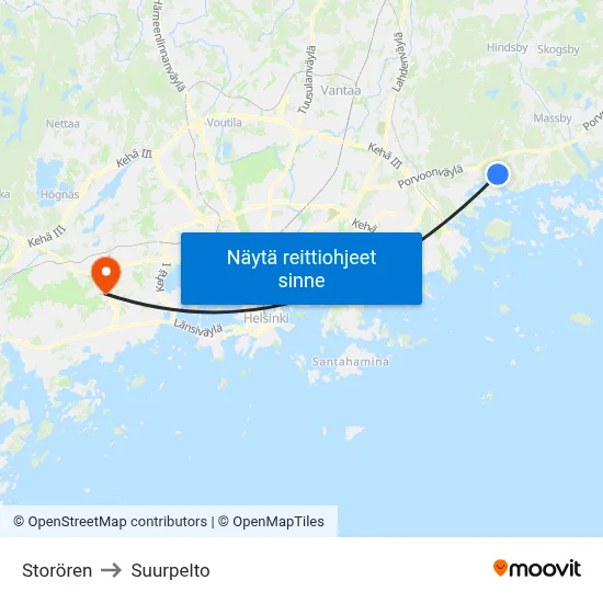 Storören to Suurpelto map