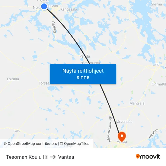 Tesoman Koulu | 🎒 to Vantaa map