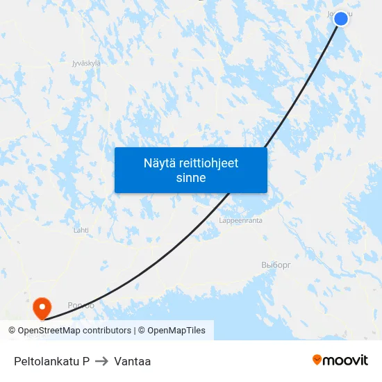 Peltolankatu P to Vantaa map