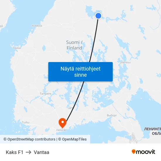 Kaks F1 to Vantaa map