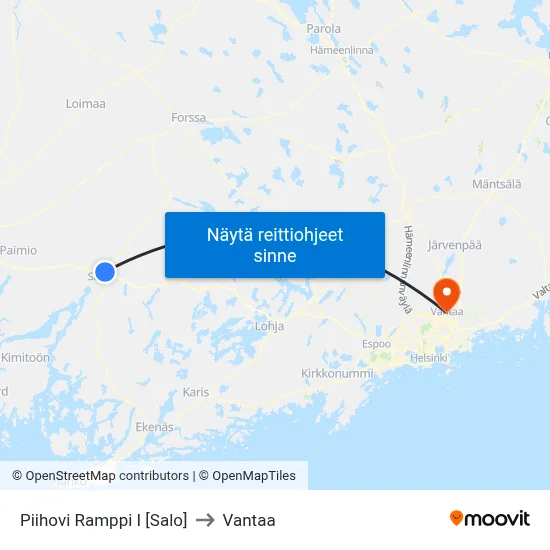 Piihovi Ramppi I [Salo] to Vantaa map