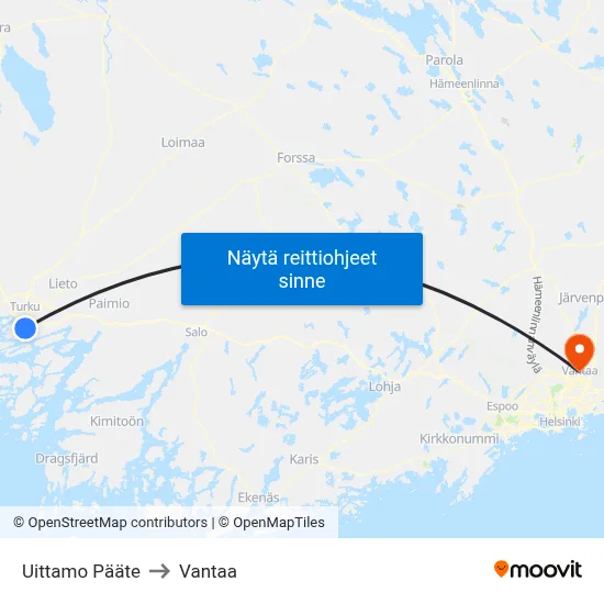 Uittamo Pääte | 🏞 to Vantaa map