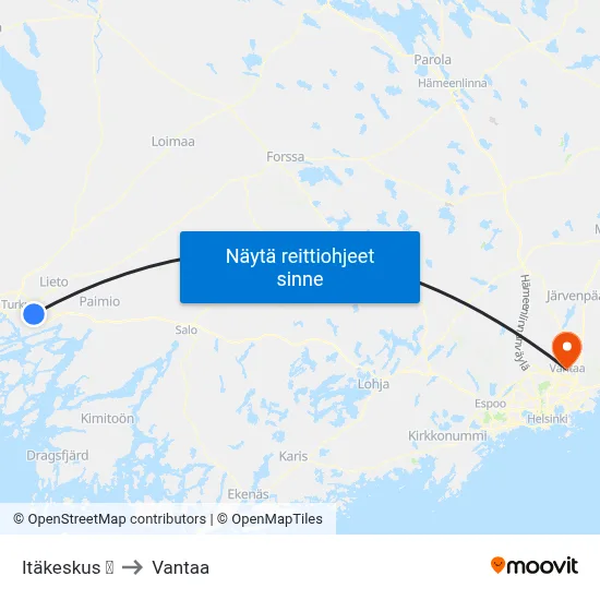 Itäkeskus 🛍️ to Vantaa map