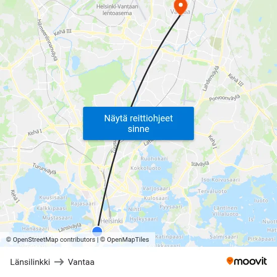 Länsilinkki to Vantaa map