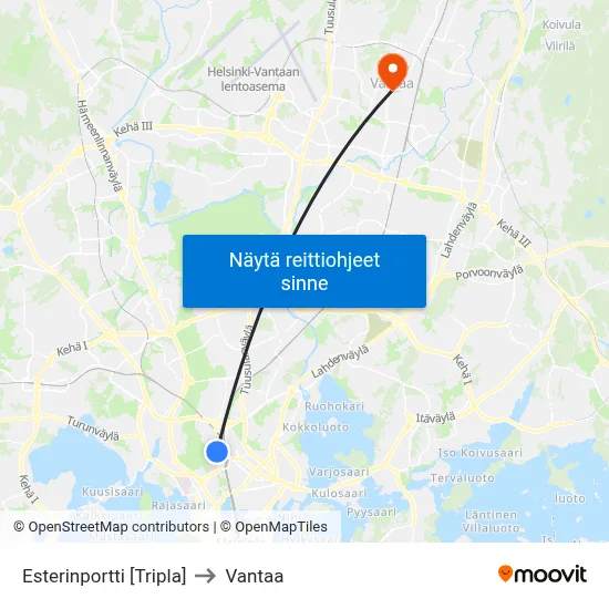 Esterinportti [Tripla] to Vantaa map