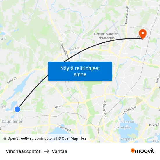 Viherlaaksontori to Vantaa map