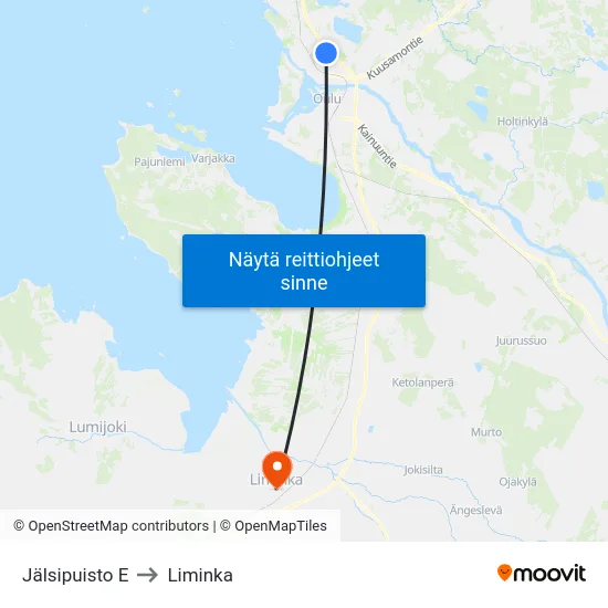Jälsipuisto E to Liminka map