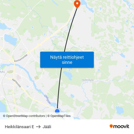 Heikkilänsaari E to Jääli map