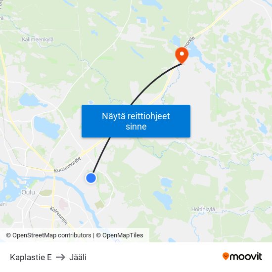 Kaplastie E to Jääli map