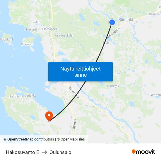 Hakosuvanto E to Oulunsalo map