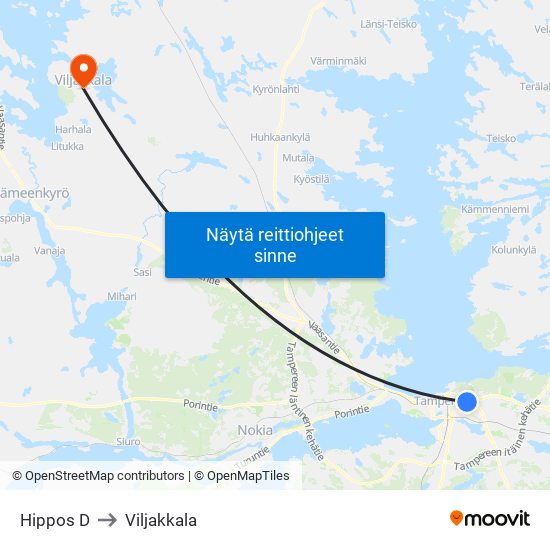 Hippos D to Viljakkala map