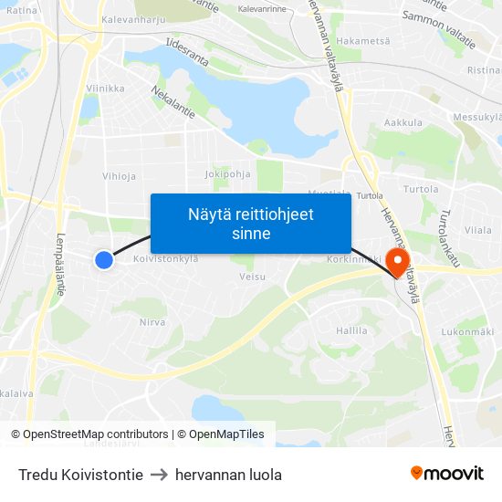 Koivistontie 31 to hervannan luola map