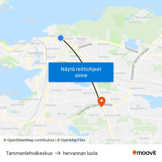 Tammenlehväkeskus to hervannan luola map