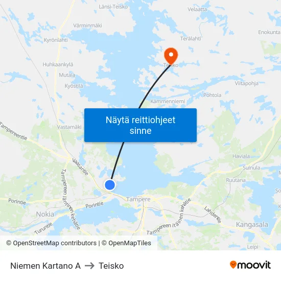 Niemen Kartano A to Teisko map