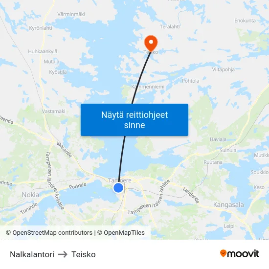 Nalkalantori to Teisko map