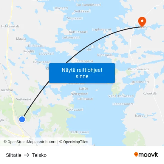 Siltatie to Teisko map