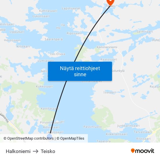 Männistönkuja to Teisko map