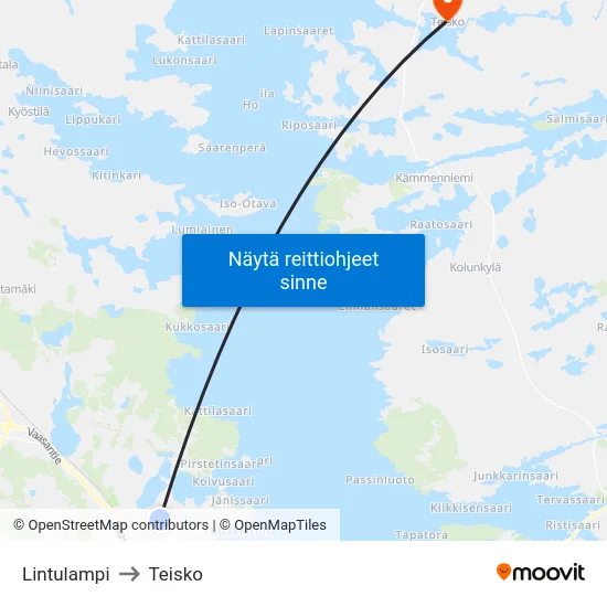 Lintulampi to Teisko map