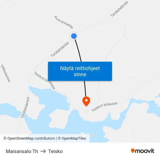 Maisansalo Th to Teisko map