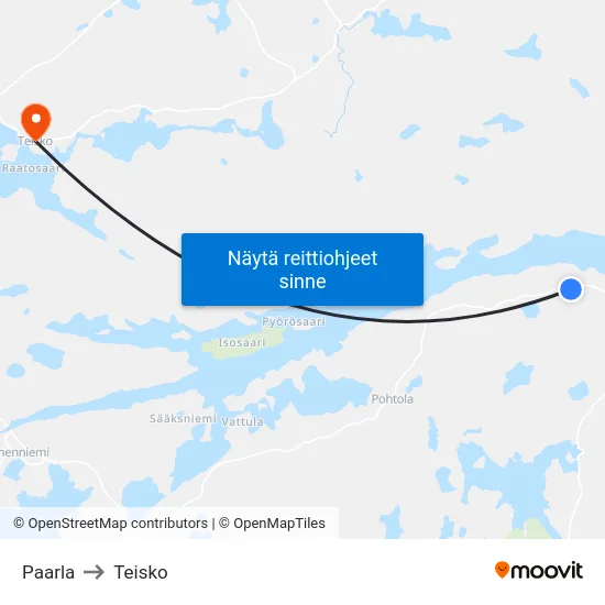 Paarla to Teisko map