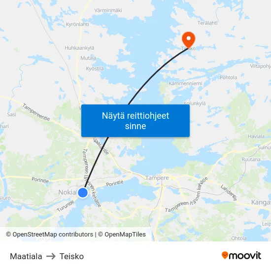Maatiala to Teisko map