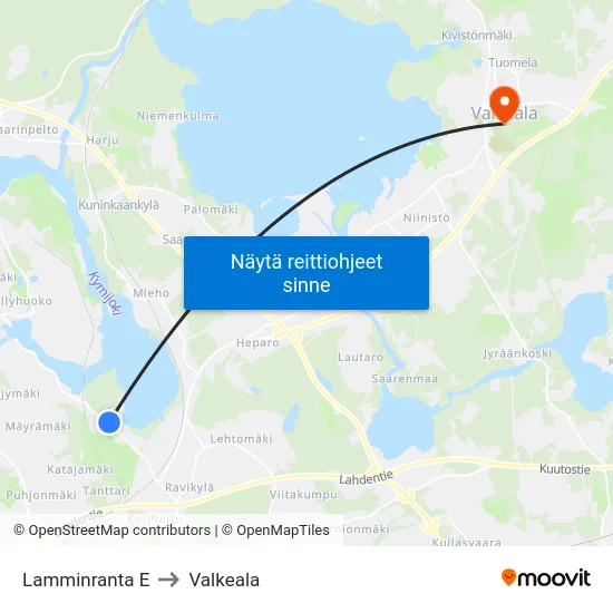 Lamminranta E to Valkeala map