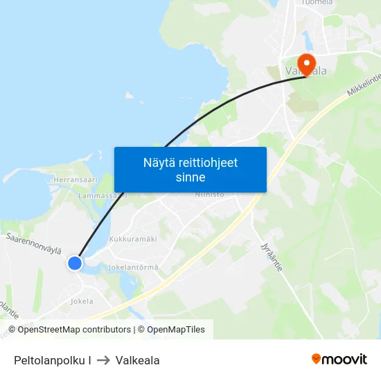Peltolanpolku I to Valkeala map