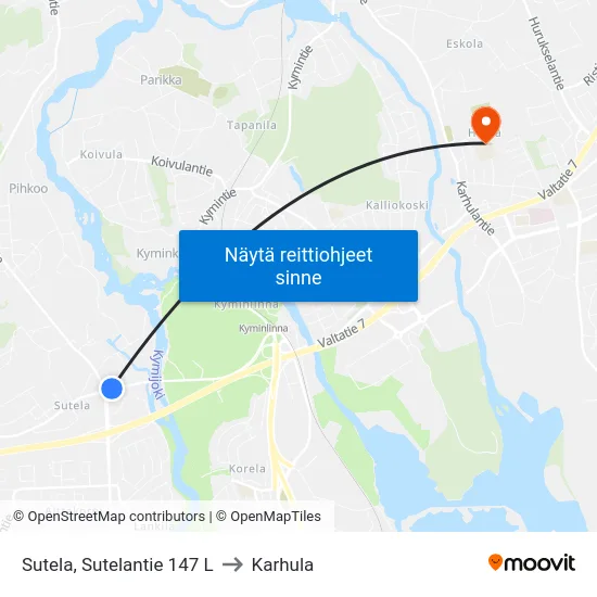 Sutela, Sutelantie 147 L to Karhula map