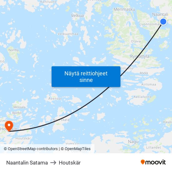 Naantalin Satama to Houtskär map