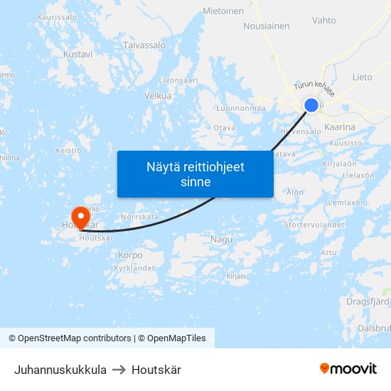 Juhannuskukkula to Houtskär map