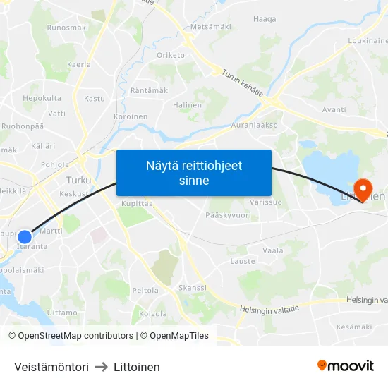 Veistämöntori to Littoinen map
