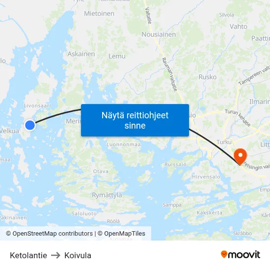 Ketolantie to Koivula map