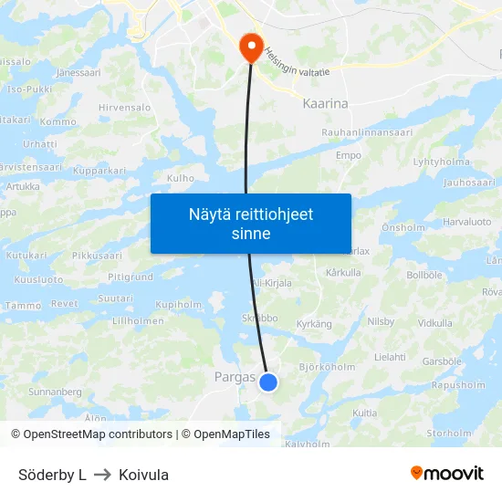 Söderby L to Koivula map