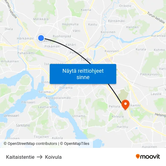 Kaitaistentie [Suikkila] to Koivula map