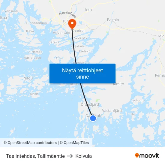Taalintehdas, Tallimäentie to Koivula map