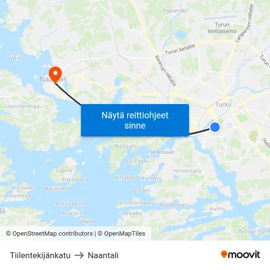 Tiilentekijänkatu to Naantali map