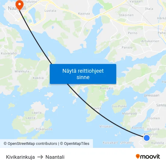Kivikarinkuja to Naantali map