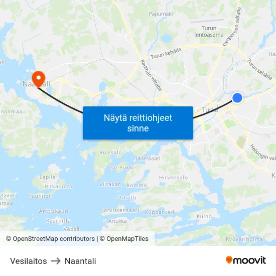 Vesilaitos to Naantali map