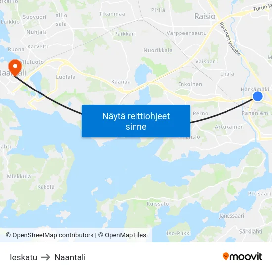 Ieskatu to Naantali map