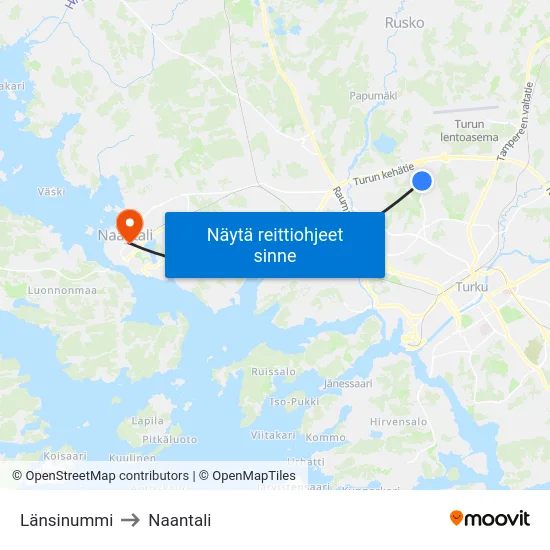 Länsinummi to Naantali map
