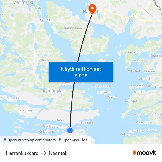 Herrankukkaro to Naantali map